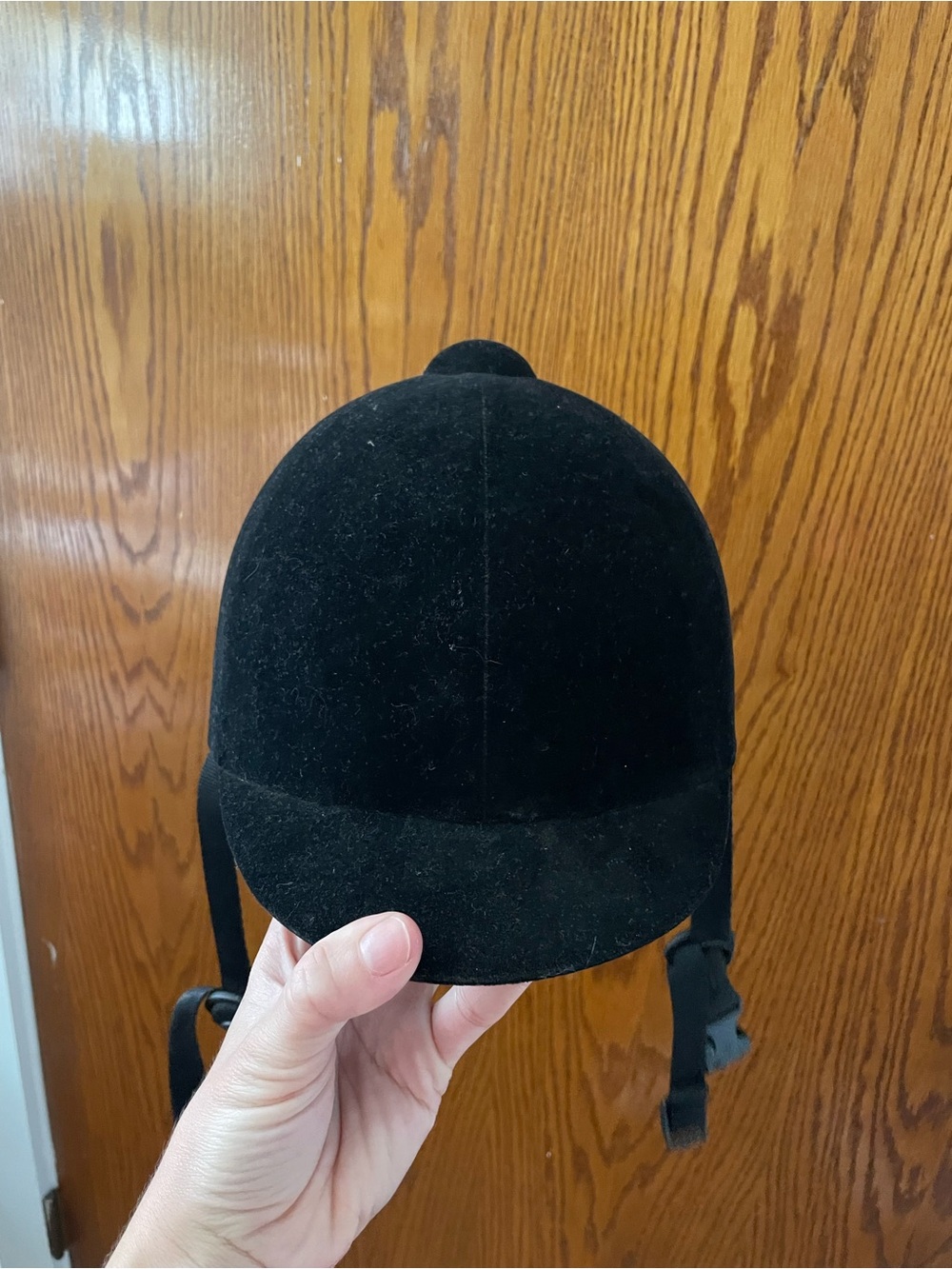 Black Riding Helmet Cap - Classic Equestrian Style